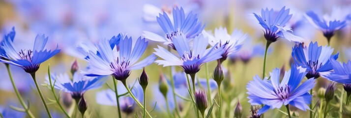 chicory flowers. 