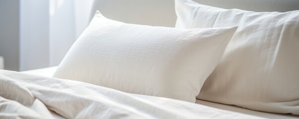 Fototapeta na wymiar Highlight the soft and comfortable texture of a cotton pillowcase.