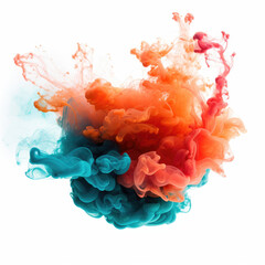 Obraz premium Vibrant Spectrum of Colorful Smoke, Generative AI