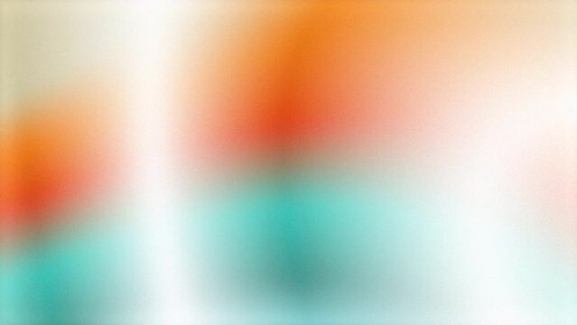 abstract gradient grain orange and turquoise background loop