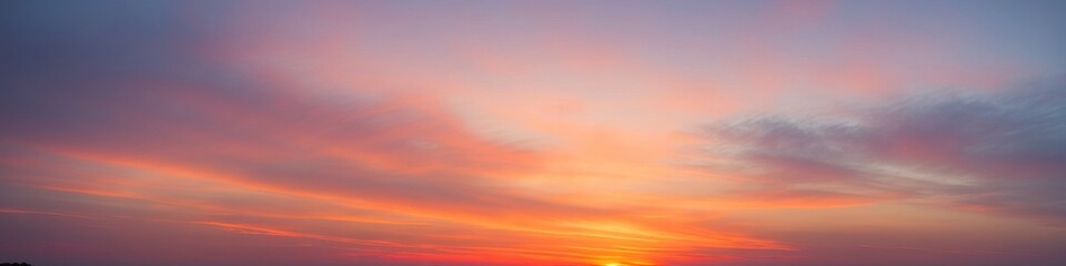 Fototapeta premium Beautiful atmospheric dramatic clouds in the evening at sunset.. Generative AI.