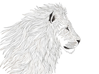 A Lion With Long Hair - Picture of lion of high-res with an artistic background