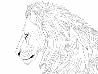 A Drawing Of A Lion - Picture of lion of high-res with an artistic background