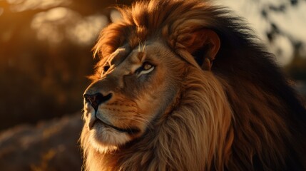 A close up of a lion as the king of animals