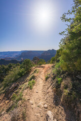 hiking the grandview trail in the grand canyon national park, arizona, usa