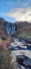 waterfall in the mountains