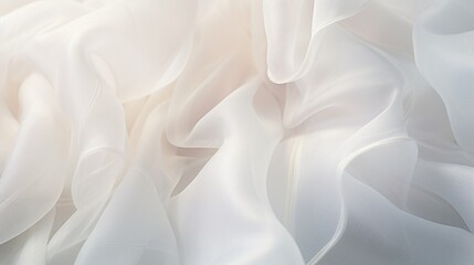 Obraz premium Show the fine details of a tulle fabric with delicate and airy textures.