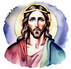 Jezus Chrystus obraz ilustracja - obrazy, fototapety, plakaty
