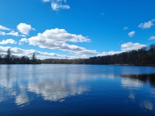 lake and mountains
