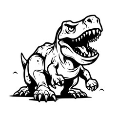 Playful Dinosaur Illustration Vector