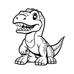 Playful Dinosaur Illustration Vector