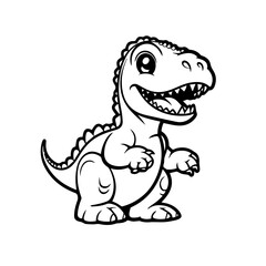 Playful Dinosaur Illustration Vector