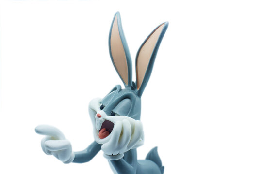  Studio image of Bugs Bunny with a white isolated background