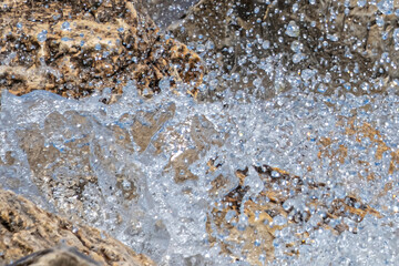water drops on the rocks