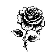 Elegant Rose Flower Vector Illustration
