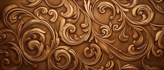 Fotobehang Bronze Filigree texture background ,gold Filigree texture . © png-jpeg-vector