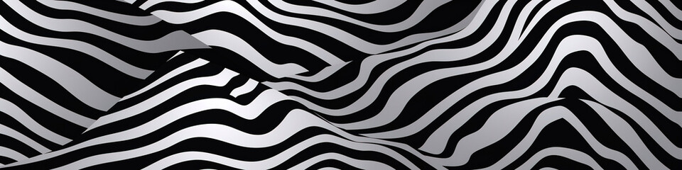 Abstract Zebra Stripe Wavy Pattern