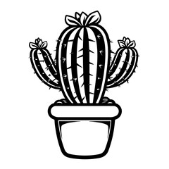 Whimsical Cactus Garden Vector Illustration