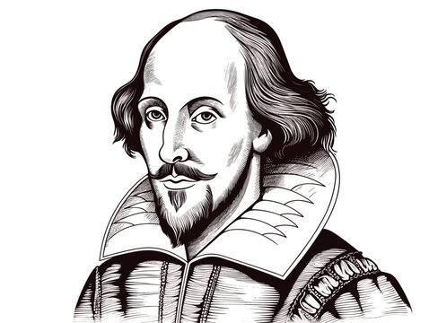 A Drawing Of A Man - William Shakespeare - the famous English writer