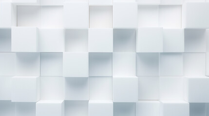 Abstract illustration of white cubes background. Futuristic background with geometric shapes.