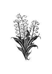 Elegant Lily of the Valley Vector Illustration