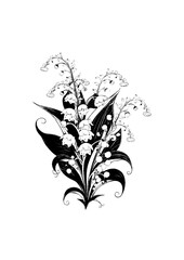 Elegant Lily of the Valley Vector Illustration