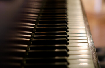 close up of piano keys