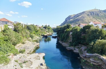 The historical city of Mostar in Bosnia and Herzegovina, largely developed in Ottoman times