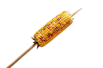 Milho assado no palito. Milho no espeto
