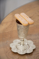 Cookies sponge fingers  at  wedding in  Romania ,Sponge fingers with honey at the wedding in Romania ,Ladyfinger