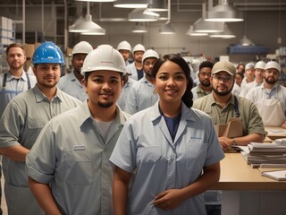 portrait of team of workers