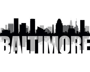 Baltimore Skyline - obrazy, fototapety, plakaty