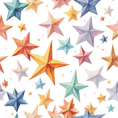 stars and stripes on white background, seamless pattern