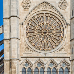 Fototapeta premium Facade of the Gothic cathedral of Leon, Spain