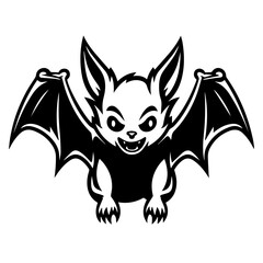 Mysterious Halloween Bat Vector Illustration