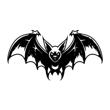 Mysterious Halloween Bat Vector Illustration