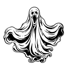 Whimsical Halloween Ghost Vector Illustration