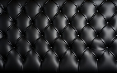 background texture of dark capitone genuine leather, AI Generative.