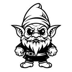 Charming Halloween Gnome Vector Illustration