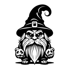 Charming Halloween Gnome Vector Illustration