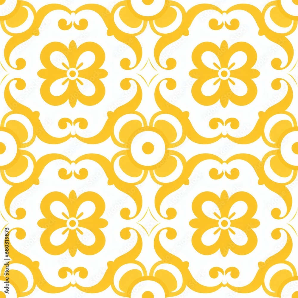 Poster vibrant yellow abstract geometric pattern with seamless and mesmerizing design elements