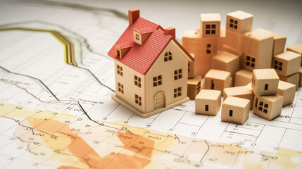 mortgage and financing concepts with a dynamic blend of 3D graphics