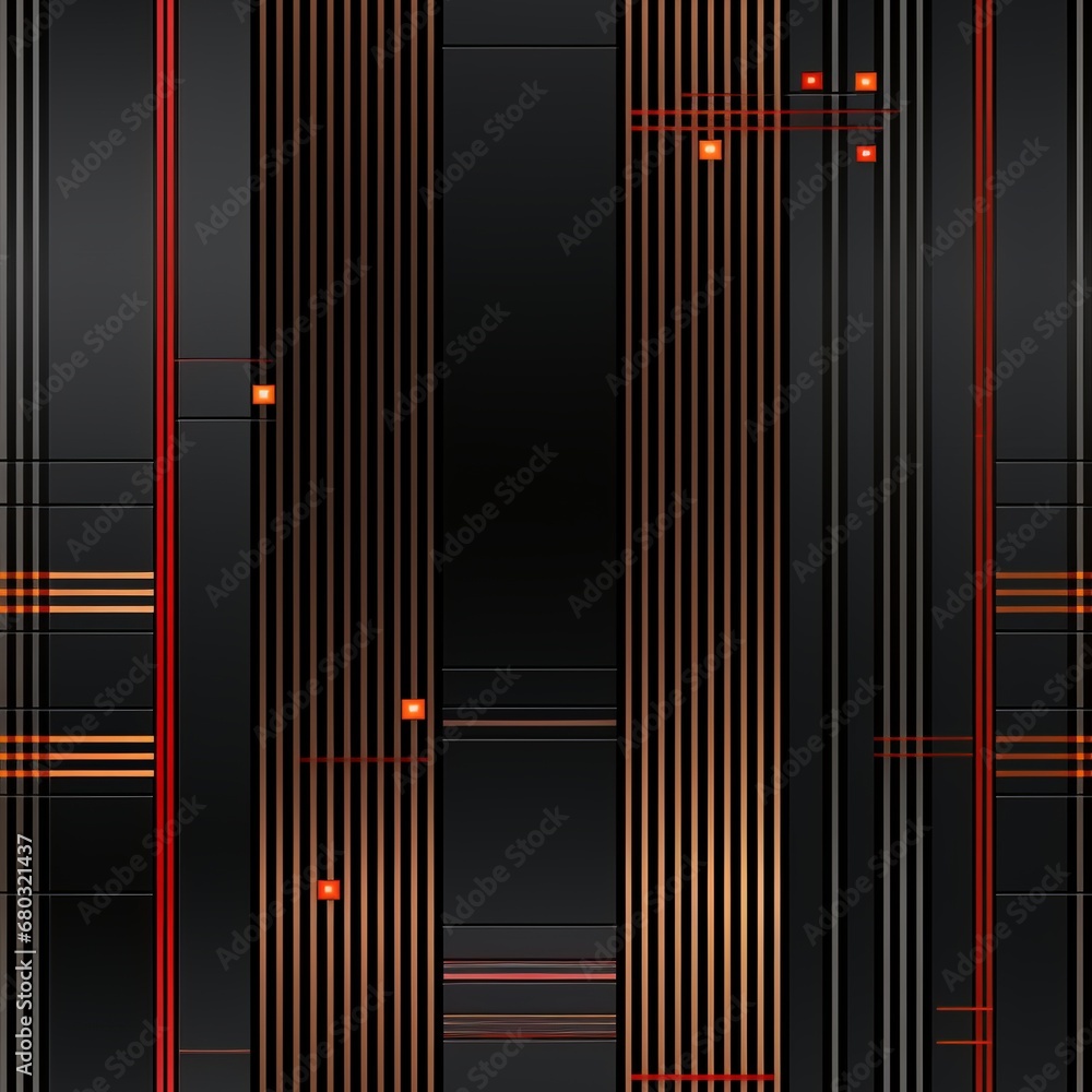 Poster Abstract seamless red and black diagonal striped pattern background element illustration