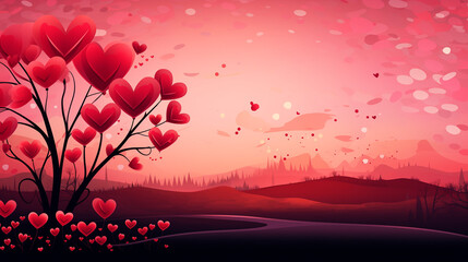 San Valentine Card Background Plant a Heart