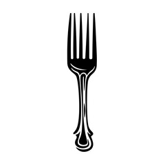 Sleek Dining Fork Vector Illustration