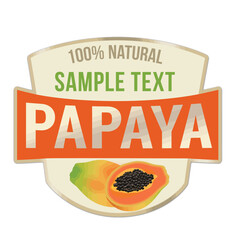 Papaya label or sticker