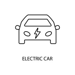 Electric car connector concept line icon. Simple element illustration. Electric car concept outline symbol design.