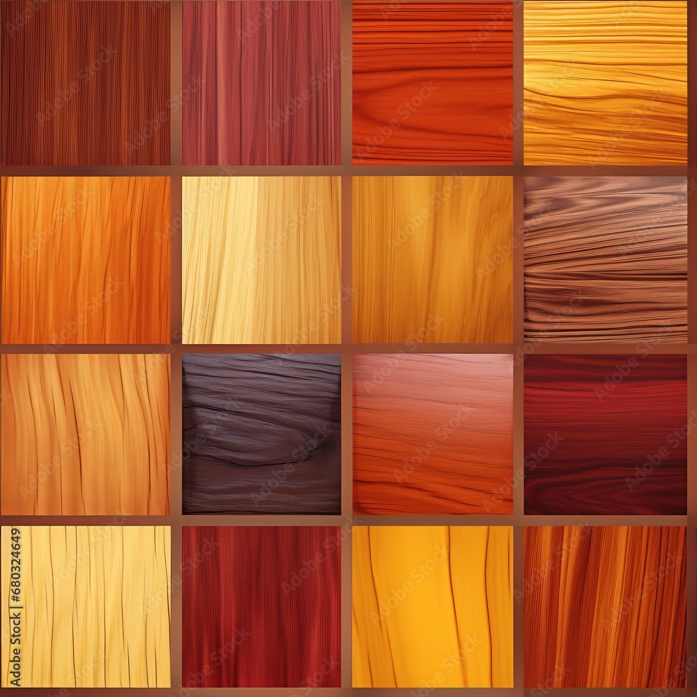 Poster Abstract seamless pattern of various natural wood textures for versatile design applications
