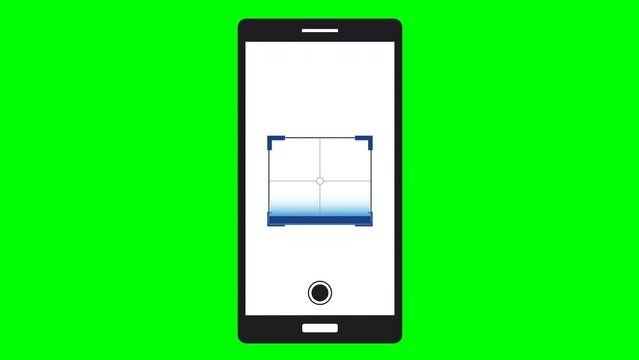 Scanning Barcode with Smartphone cashless Payment Concept Green screen Animation. Pay by QR code electronic money wallet Contactless Payments. Mobile scanning instantly bill pay technology.