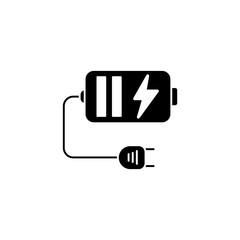 Battery charging concept line icon. Simple element illustration. Battery charging concept outline symbol design.